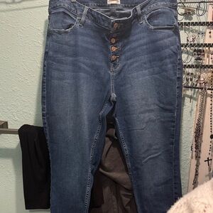 Maurices High Rise Jeans in Deep Blue